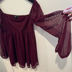 Maroon glitter skater dress from Windsor size small